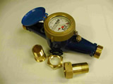 DLJ100 1 Water Meter with 1 NPT Couplings